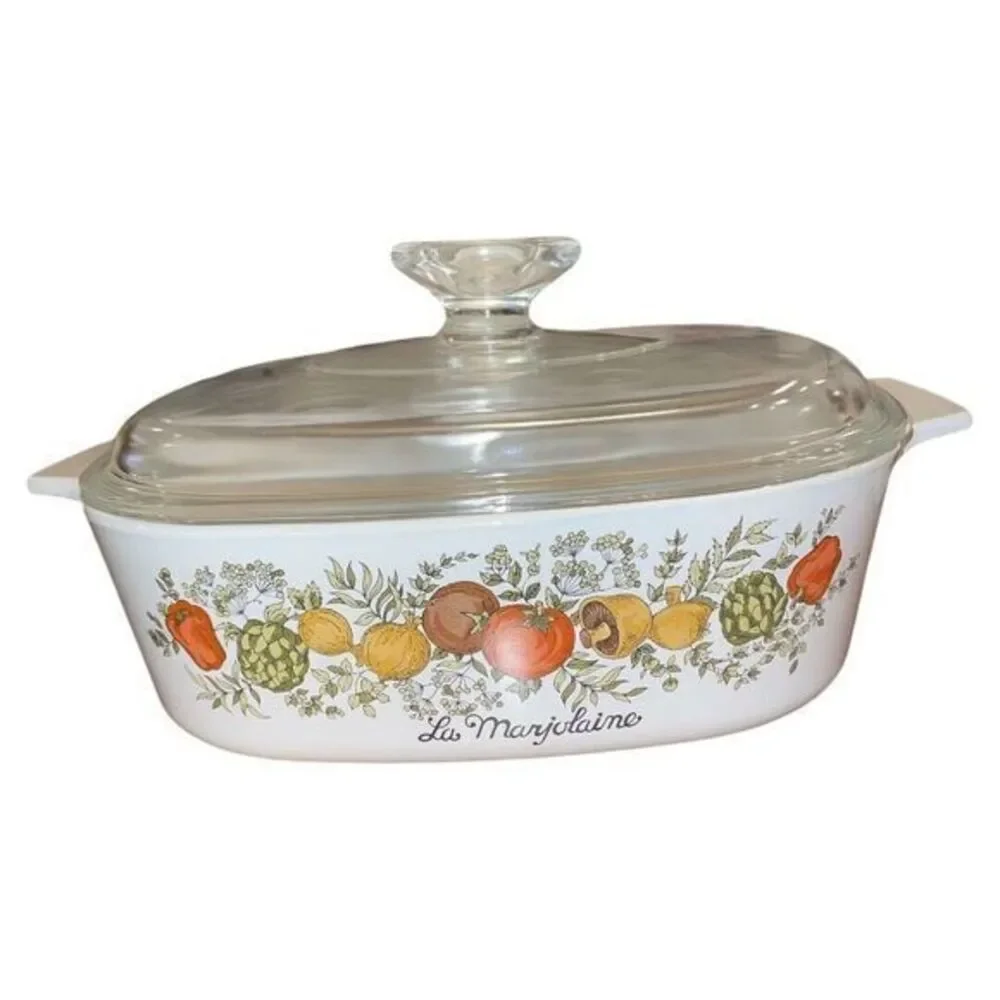 Corning Ware Vtg 70s 2 Qt La Marjolaine Spice Of‎ Life A-2-B Casserole Dish Lid